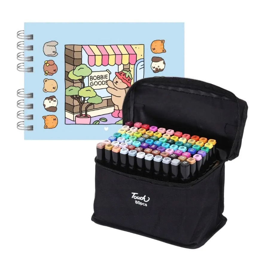 Kit Livro de Colorir Bobbie Goods 100 Páginas + Canetinhas [Leve 1 BRINDE!]