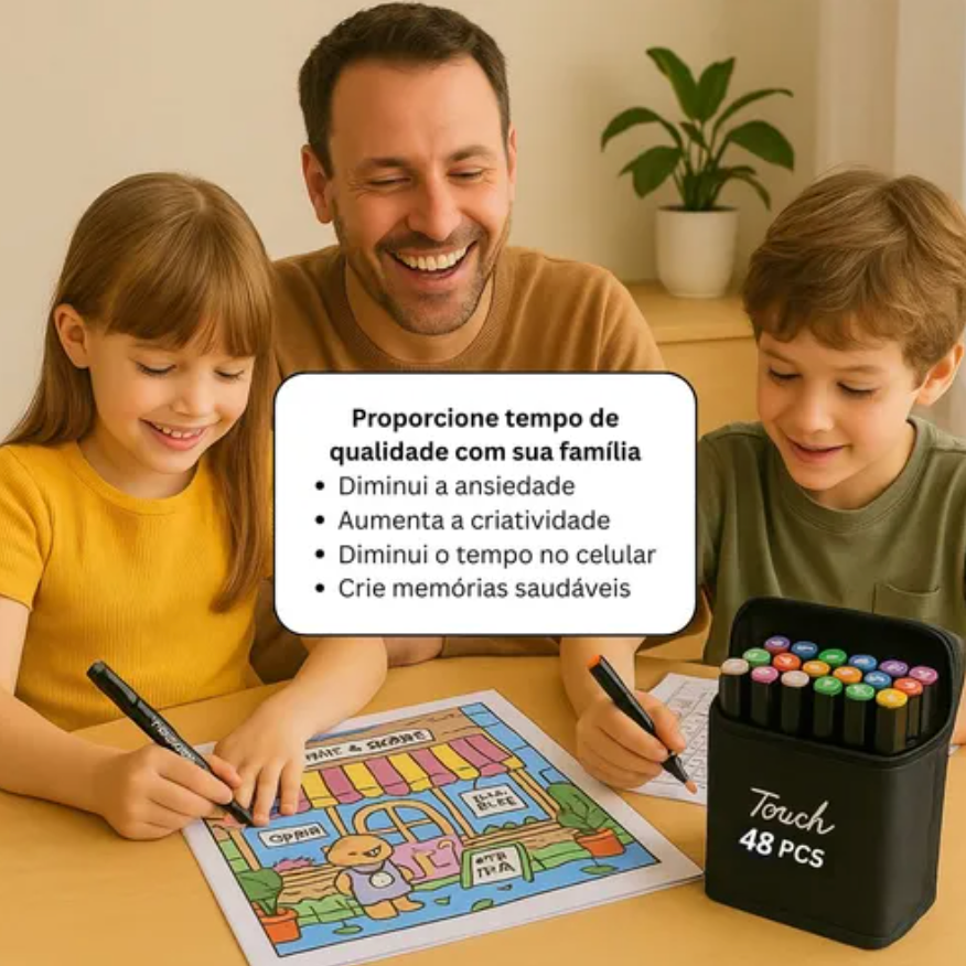 Kit Livro de Colorir Bobbie Goods 100 Páginas + Canetinhas [Leve 1 BRINDE!]